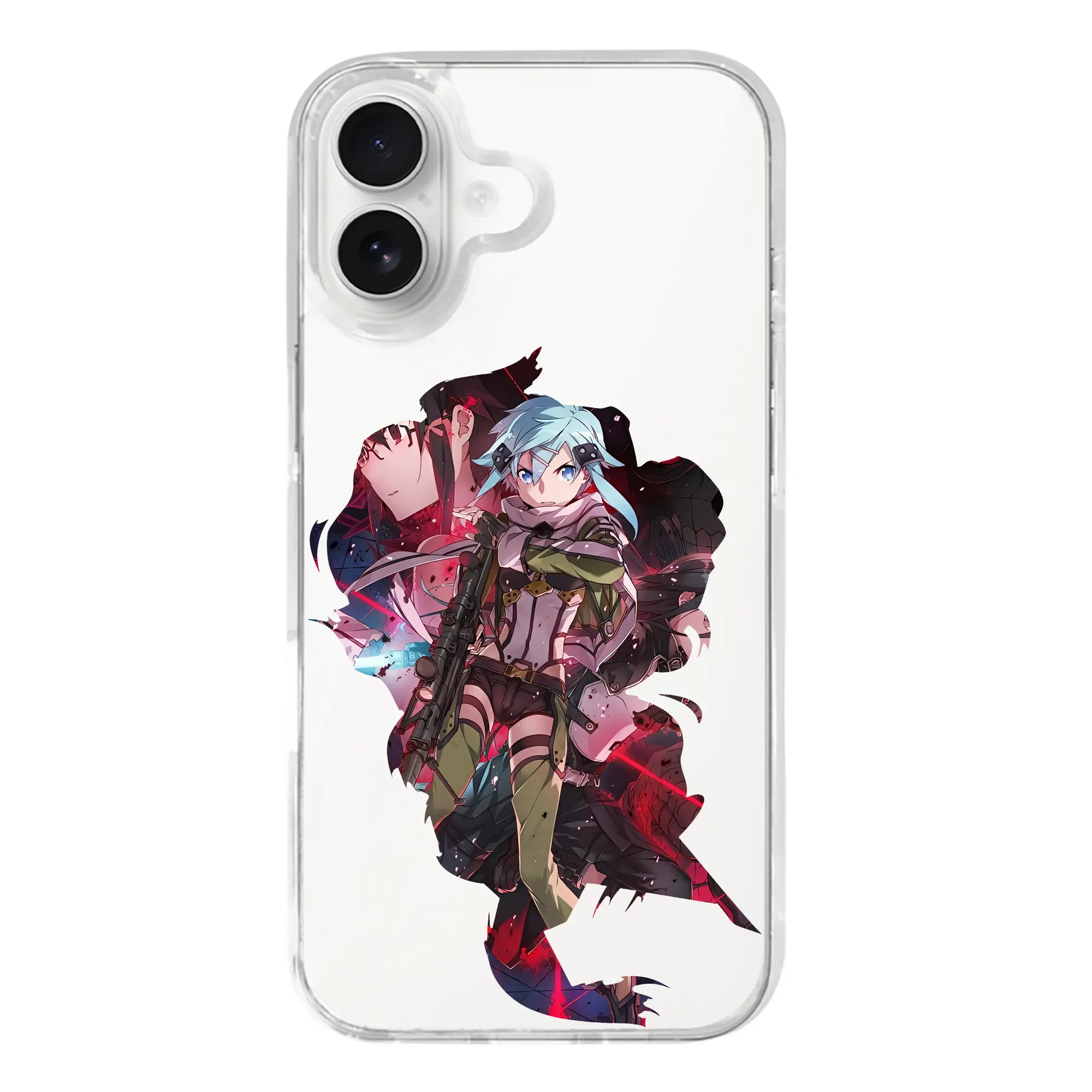 ソードアートオンライン グッズ シノン - iPhone 17シリーズ 透明スマホケース – 薄型・耐衝撃・精密フィット保護カバー